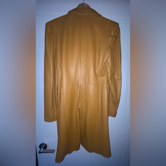 Joop! Vintage Retro Italian Leather Camel/Tan Caramel Brown Jacket - Picture 6 of 11